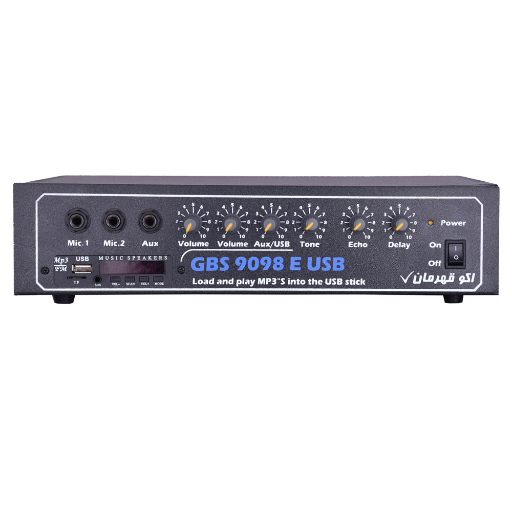 دستگاه آمپلی فایر اکوقهرمان مدل GBS 9098 دستگاه آمپلی فایر اکوقهرمان مدل GBS 9098