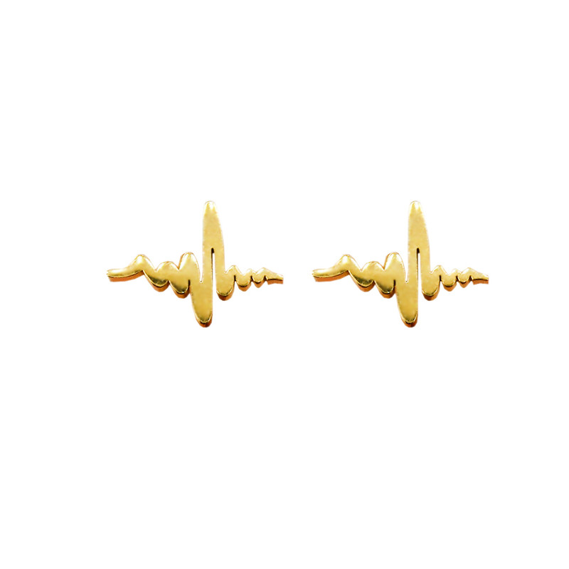 گوشواره دخترانه رزالیا طرح ضربان قلب مدل EGN-2