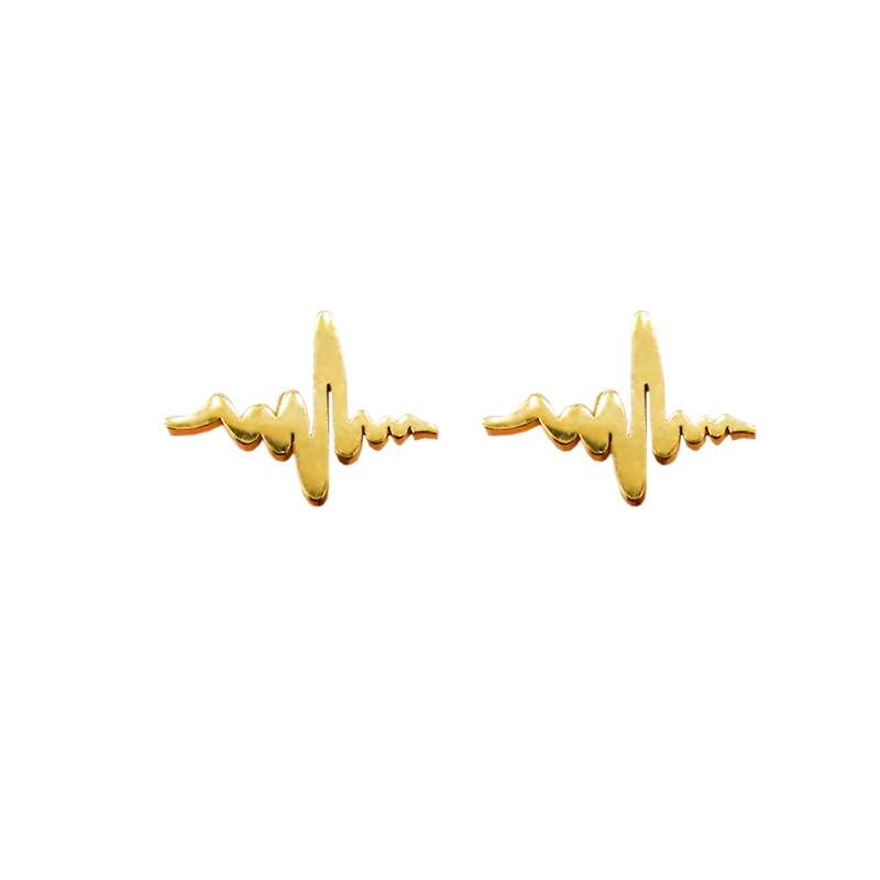 گوشواره دخترانه رزالیا طرح ضربان قلب مدل EGN-2