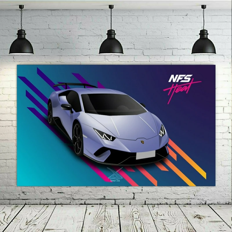 پوستر پارچه ای طرح ماشین Game Need for Speed مدل SDP1442