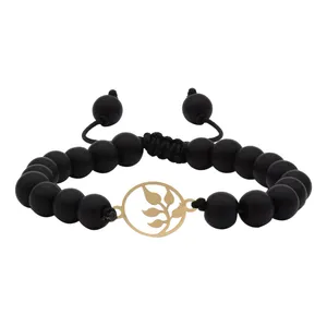 دستبند طلا 18 عیار زنانه الن نار مدل برگ LN9998917