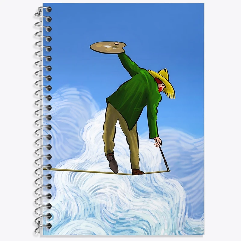 دفتر لغت 50 برگ خندالو طرح ونسان ونگوگ کد F6492