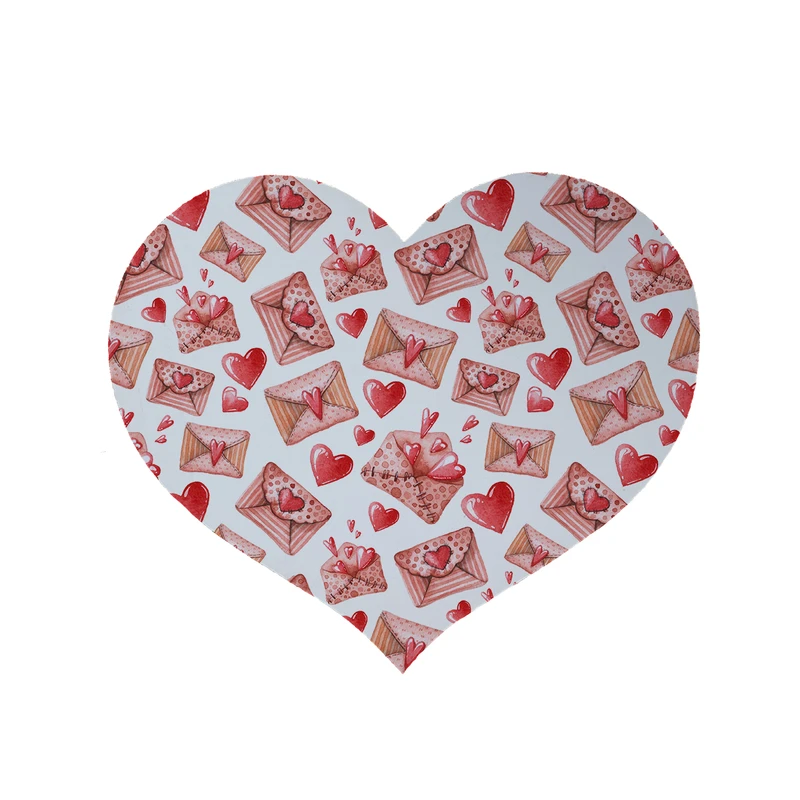 پادری مدل قلب طرح پاکت قلبی کد 6224 سایز 90x90 سانتی متر