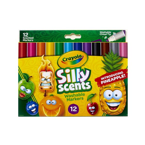ماژیک رنگ آمیزی 12 رنگ کرایولا مدل Silly Scents Washable Markers کد 8199 ماژیک رنگ آمیزی 12 رنگ کرایولا مدل Silly Scents Washable Markers کد 8199