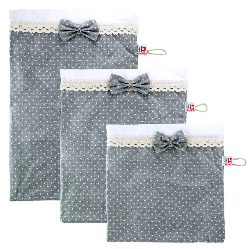 کیسه نان و سبزی منسوجات خسروشاهی برتر مدل زیپدار طرح خالدار کد SAB13 مجموعه 3 عددی