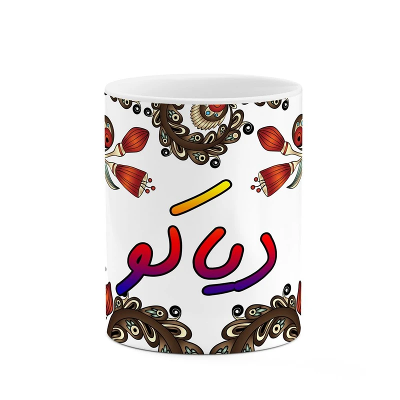 ماگ کاکتی مدل اسم دیاکو طرح سنتی گل و بته کد mgh45065