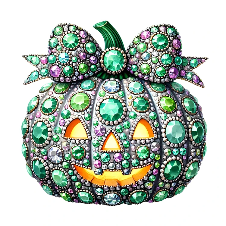 استیکر پارچه و لباس پاد آفرین مدل پاییز طرح عروسکی کدو تنبل آفتابگردان کد S2856