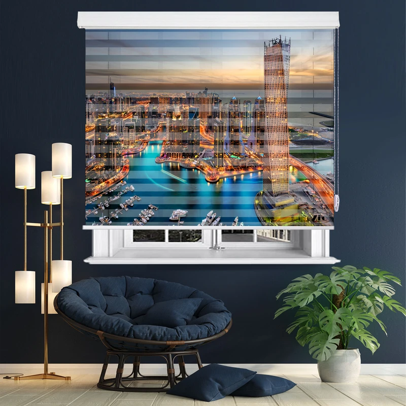 پرده زبرا زیو مدل C2006 سایز 200x200 سانتی متر