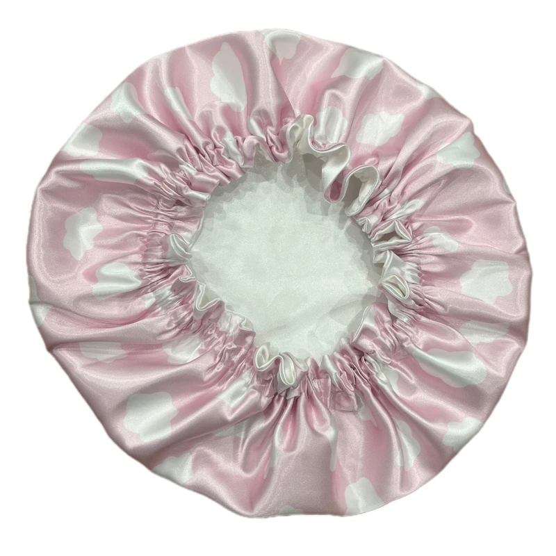 کلاه زنانه مدل مدل خواب ساتن ابریشم طرح ابر