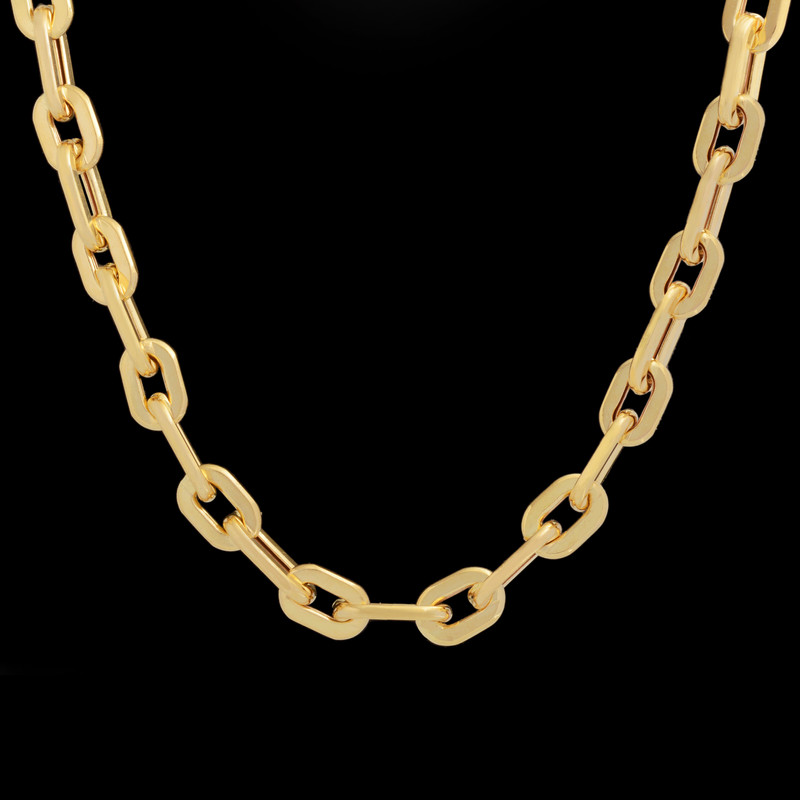 زنجیر طلا 18 عیار زنانه طلای مستجابی مدل آجری آوا کد A50