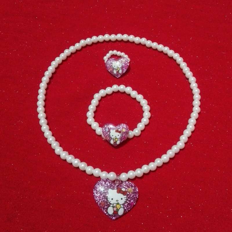 نیم ست دخترانه مدل مروارید کشی طرح کیتی قلبی کد 200 نیم ست دخترانه مدل مروارید کشی طرح کیتی قلبی کد 200