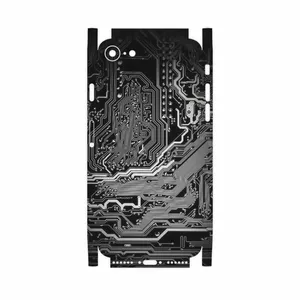 MAHOOT Black Printed Circuit Board-FullSkin Cover Sticker for Apple iPhone SE 2020