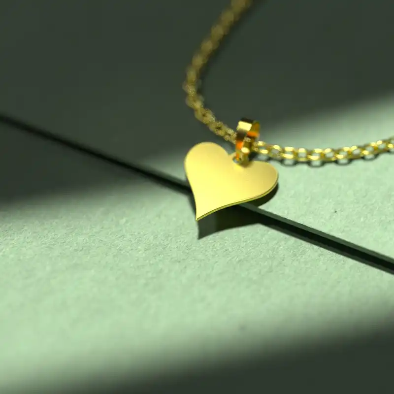 گردنبند طلا 18 عیار زنانه مدوپد مدل قلب کد E1057