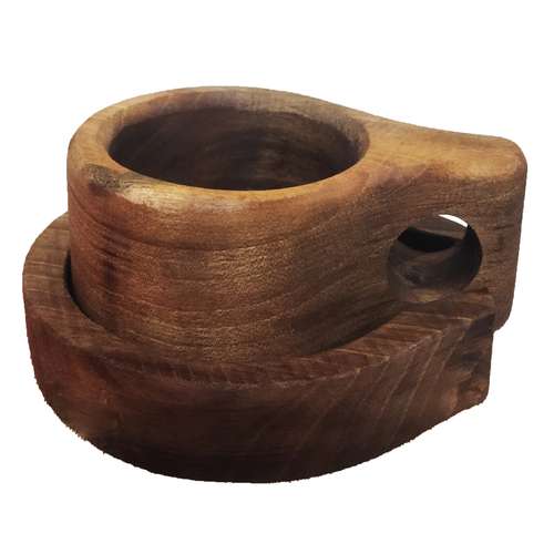 لیوان چوبی مدل WOODCRAFT 1011 به همراه زیر لیوانی