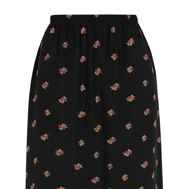 دامن چین‌دار زنانه مدل 24105515 رنگ مشکی