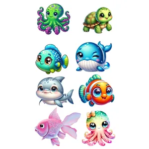 برچسب کودکان طرح استیکر حیوانات دریایی کد 196