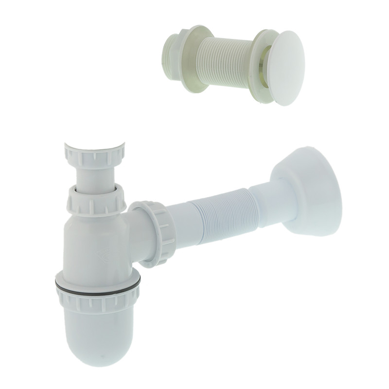 زیرآب روشویی مدل کلیکی کد WH به همراه سیفون روشویی