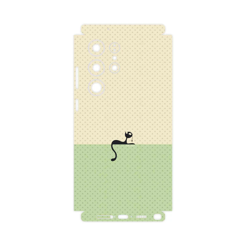 برچسب پوششی ماهوت مدل Minimal Internet Cat Icon-FullSkin مناسب برای گوشی موبایل سامسونگ Galaxy S23 Ultra