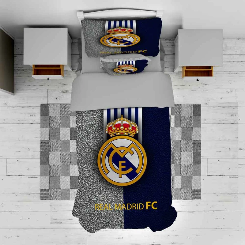 سرویس روتختی مدل Real Madrid FC TXY687  تک نفره 5 تکه