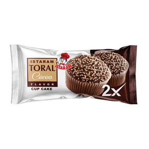کاپ کیک دوقلو کاکائویی با تزیین کنجد ایسترم - 140 گرم بسته 24 عددی