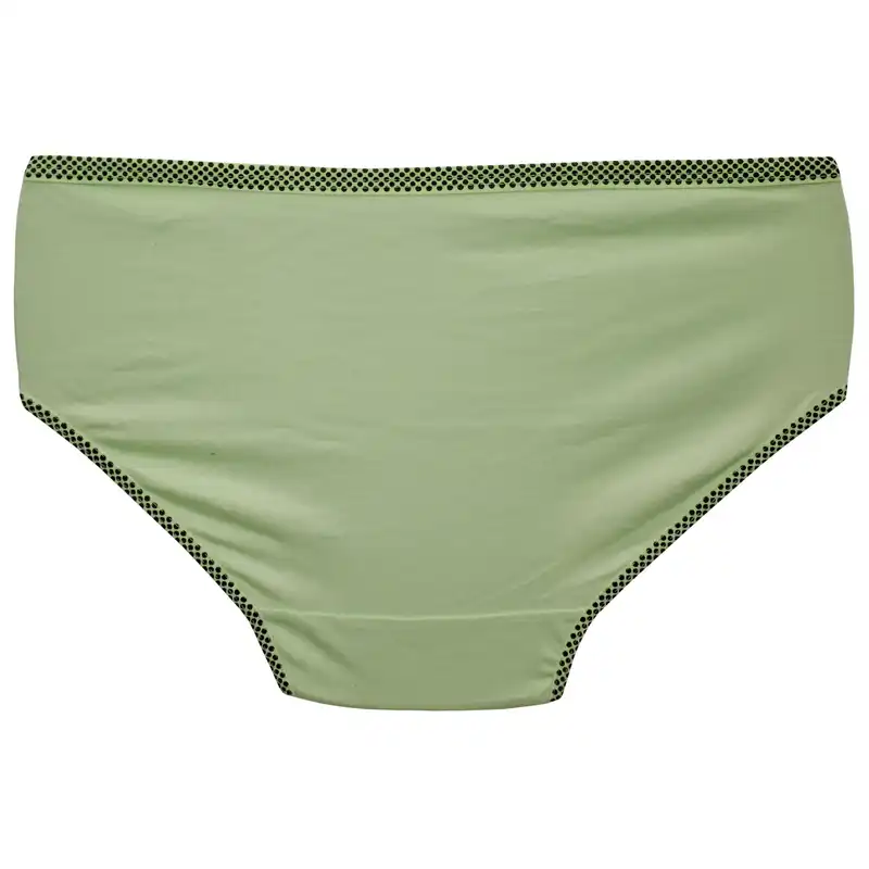 شورت زنانه مدل نخی اسلیپ کش خال دار رنگ سبز