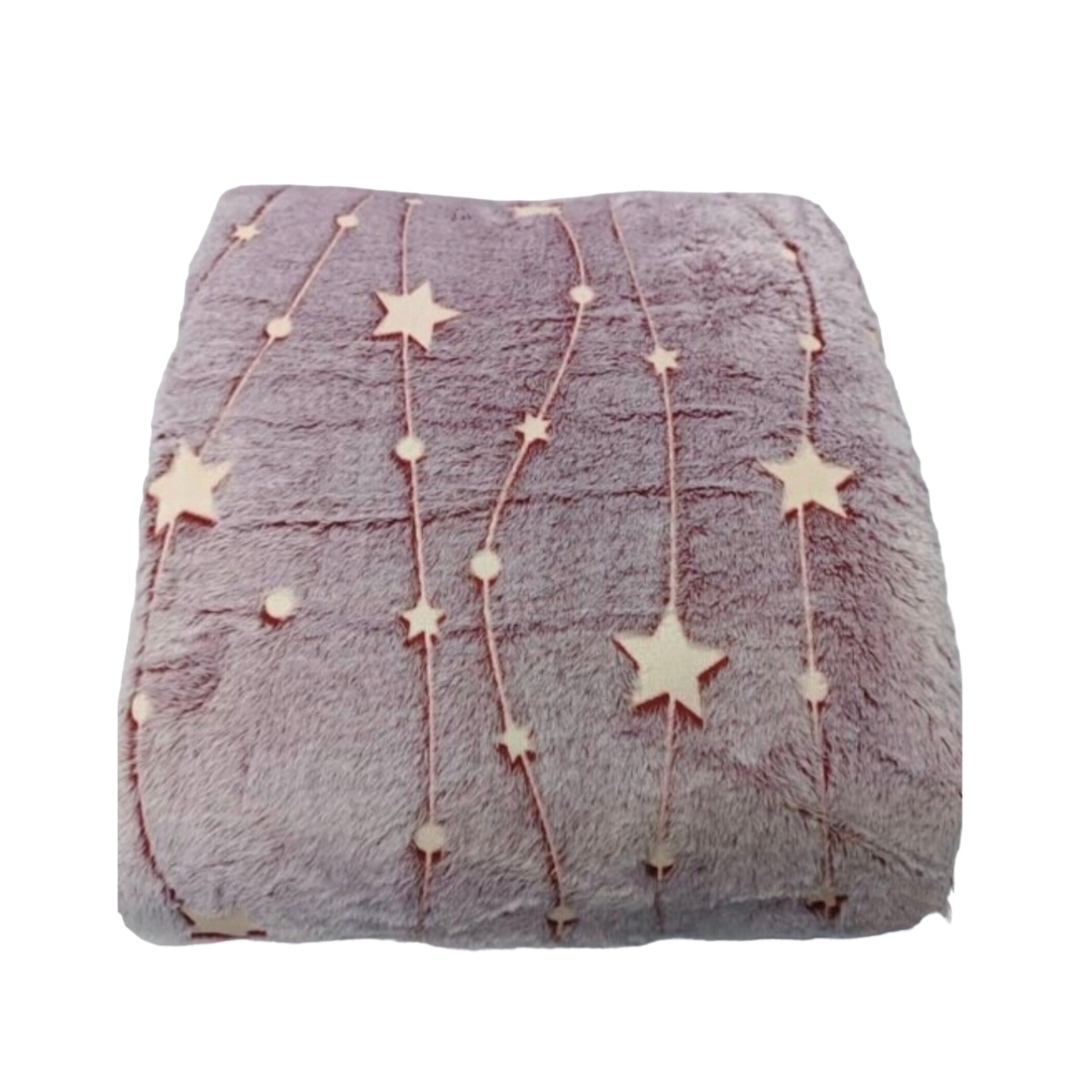 پتو مسافرتی مدل شبنما طرح ستاره سایز 240x220 سانتی متر