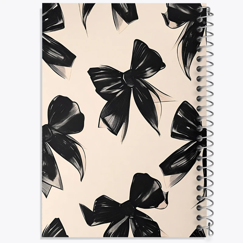 دفتر شطرنجی 50 برگ خندالو طرح پاپیون مشکی کد N3216