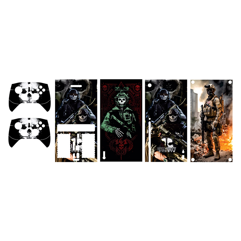 برچسب کنسول بازی Xbox series x طرحcall of duty 09 مجموعه 5 عددی