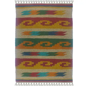 گلیم دستبافت یک متری آریا راگز کد 2581920J 