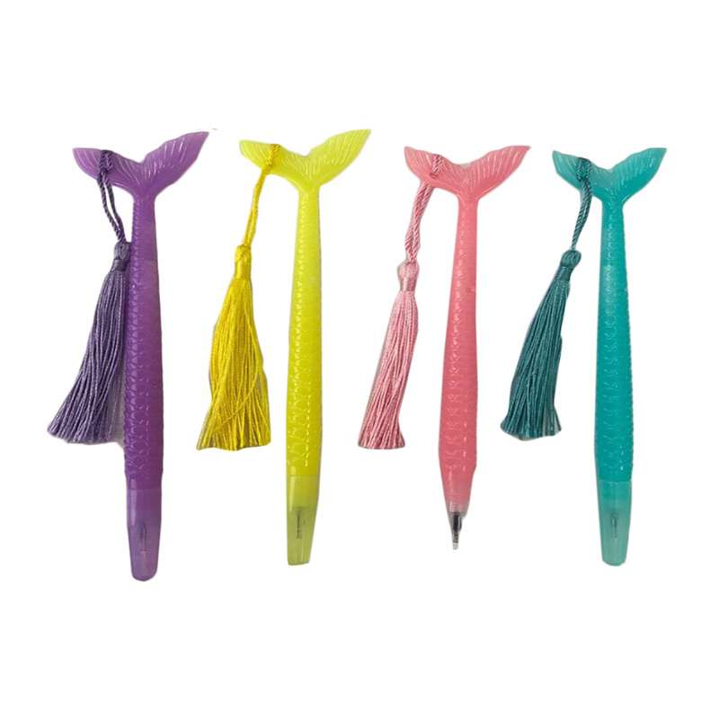 روان نویس  مدل منگوله دار  طرح پری دریایی بسته 4 عددی