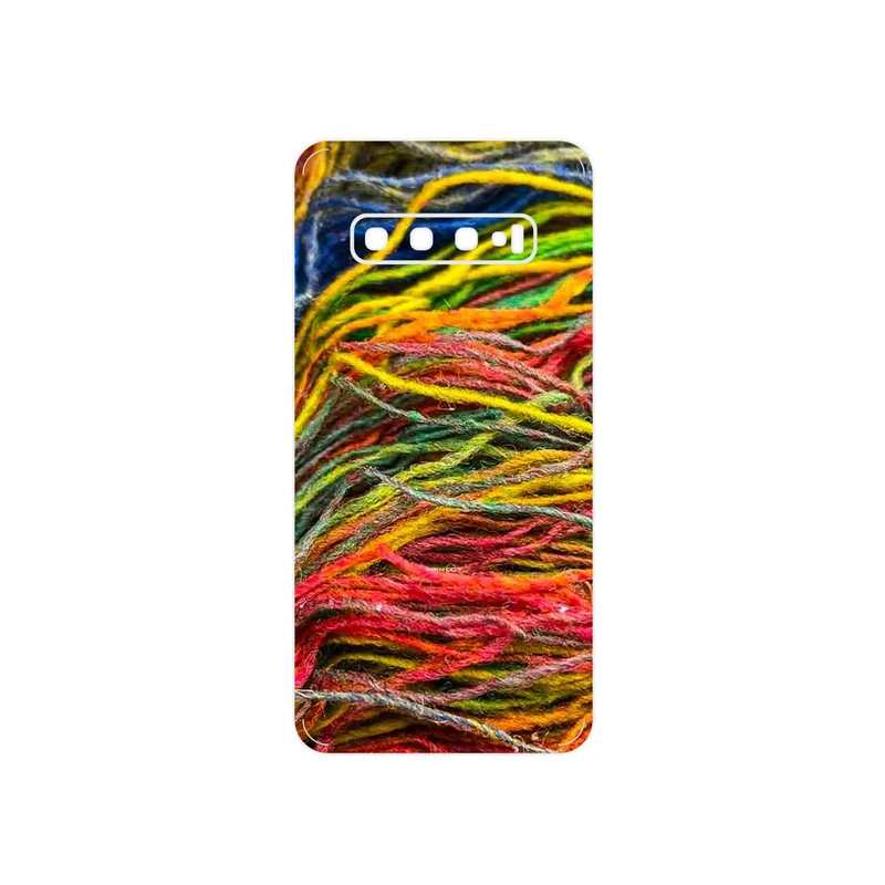 برچسب پوششی ماهوت مدل Fabric Texture 9 مناسب برای گوشی موبایل سامسونگ Galaxy S10