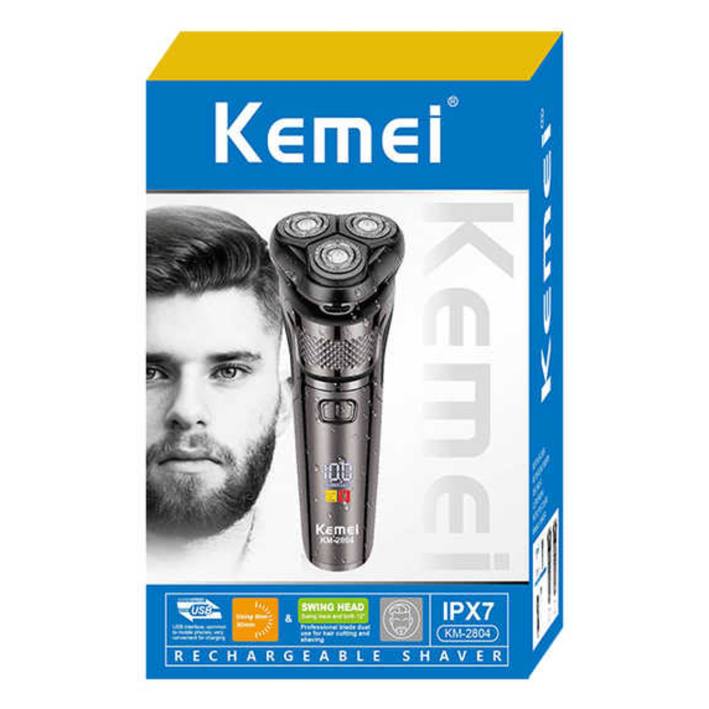 ست ماشین اصلاح موی صورت و بدن شارژی کیمی مدل KM-2804