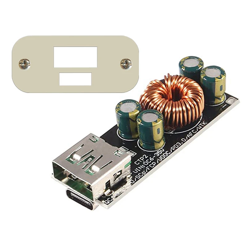 ماژول سوپر فست شارژ usb type-c مدل qc4.0 به همراه قاب اختصاصی