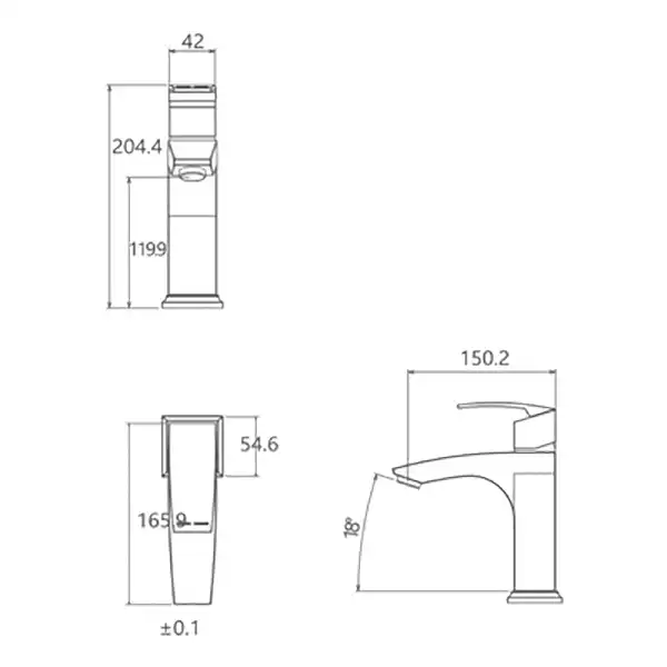 شیر روشویی شودر مدل باواریا