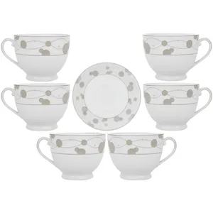 ست فنجان و نعلبکی 12 پارچه 6 نفره مدل ELS کد CPT-212