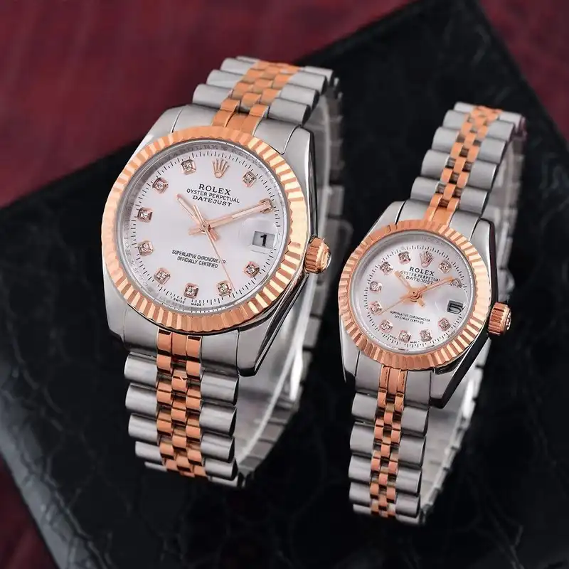 ست ساعت مچی عقربه ای زنانه و مردانه  مدل دیت جاست_stil_roz_al03