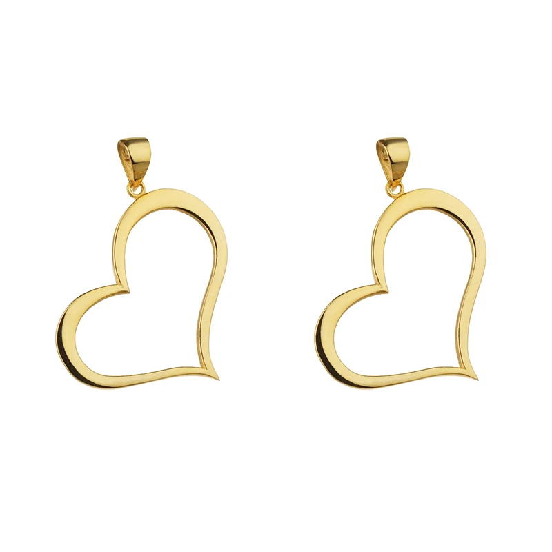 آویز گردنبند زنانه دلبر مدل قلب کد G-09 بسته 2 عددی