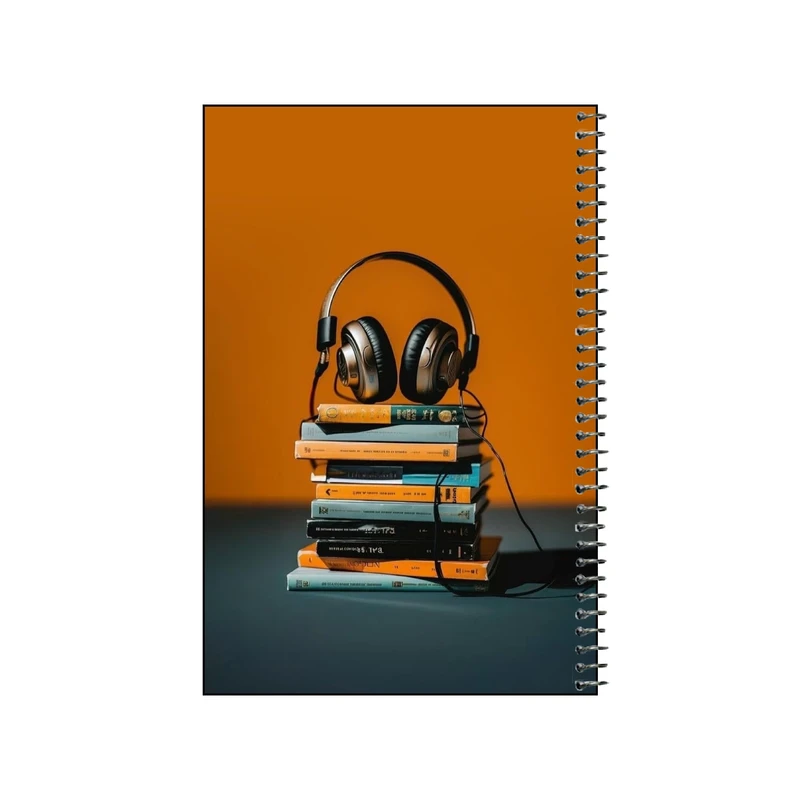 دفتر نقاشی 50 برگ سیمی مدل هدفون و کتاب