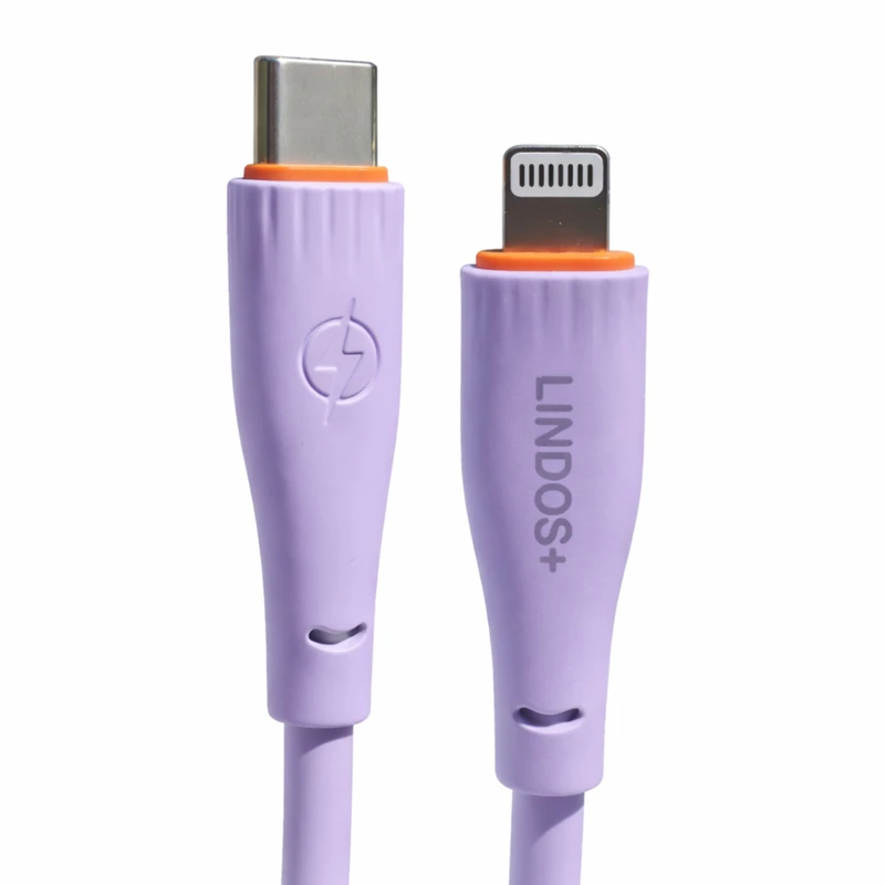 کابل تبدیل USB لایتنینگ لیندوس پلاس مدل iphone-12pro به طول ۱ متر
