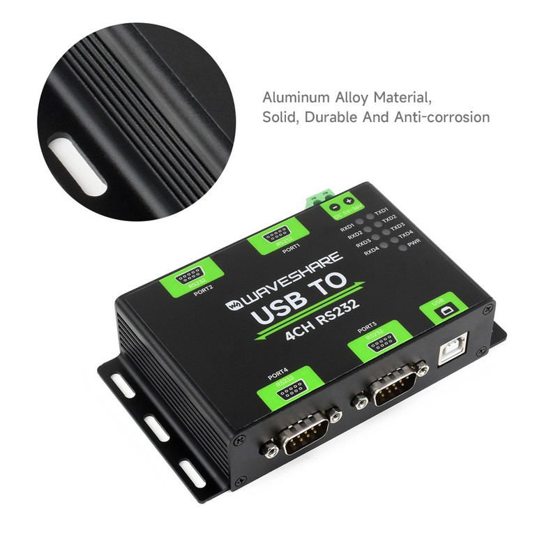 مبدل صنعتی USB به RS232 ویوشیر مدل USB TO 4CH RS232
