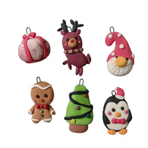 آویز تزیینی مدل درخت کریسمس بسته ۶ عددی 