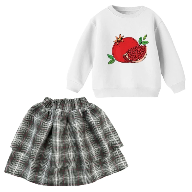 ست سویشرت و دامن دخترانه مدل یلدایی کد 03