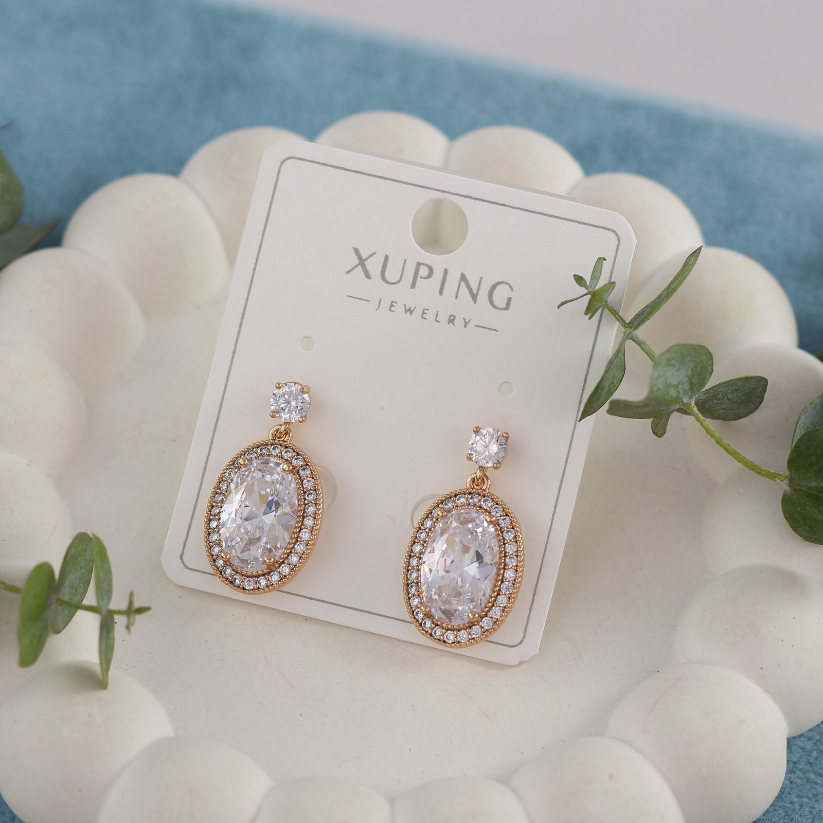 گوشواره زنانه ژوپینگ مدل جواهری کد AAC1023 - - 3