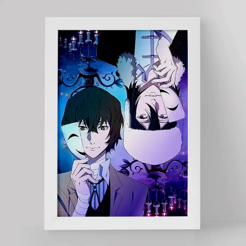 تابلو خندالو مدل فئودور و دازای انیمه سگ های ولگرد بانگو کد 15660