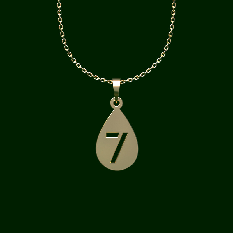 گردنبند طلا 18 عیار زنانه مدوپد مدل عدد 7 کد QQ2-1-1263