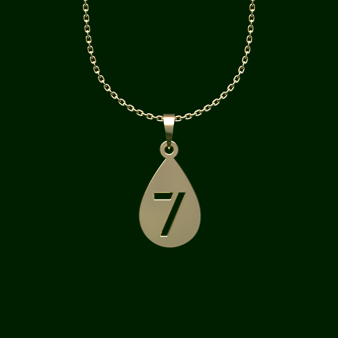 گردنبند طلا 18 عیار زنانه مدوپد مدل عدد 7 کد QQ2-1-1263