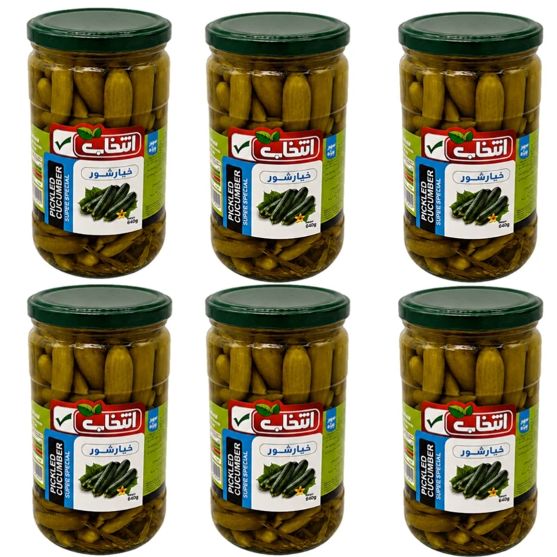 خیارشور سوپر ویژه انتخاب - 640 گرم بسته 6 عددی