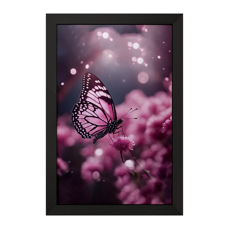 تابلو خندالو مدل پروانه صورتی کد F2958