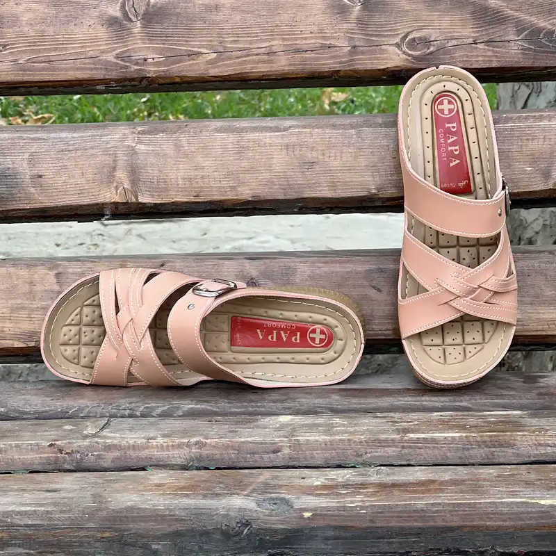 دمپایی زنانه پاپا مدل طبی دوختی کد Pk-710