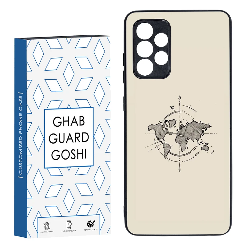 کاور قاب گارد گوشی طرح نقشه کد TPU-175 مناسب برای گوشی موبایل سامسونگ Galaxy A52